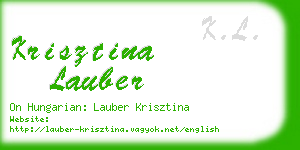 krisztina lauber business card